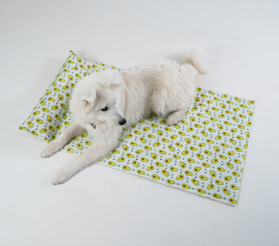 My Store dog cooling bed in a comfortable, breathable fabric, perfect for keeping pets cool on hot days.
