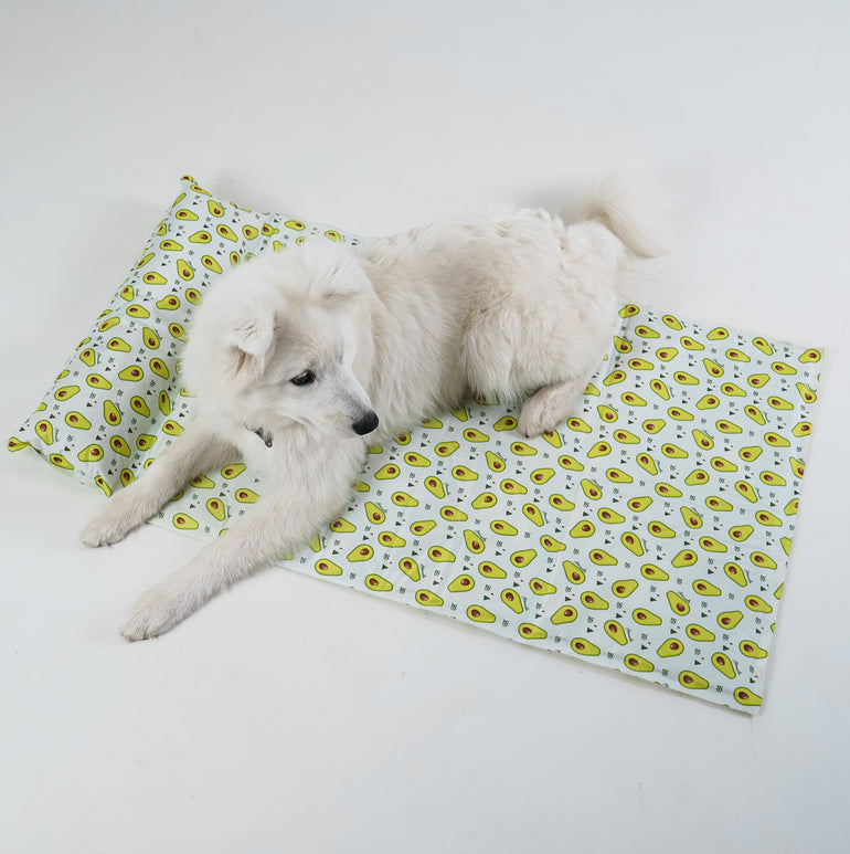 My Store dog cooling bed in a comfortable, breathable fabric, perfect for keeping pets cool on hot days.